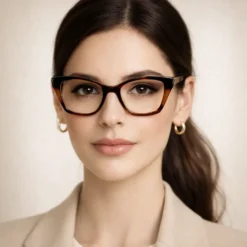 Monture de lunettes optiques femme noire, forme élégante et moderne