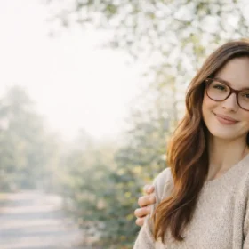 Couple souriant portant des lunettes optiques modernes, représentant des montures de qualité accessibles chez VisionPetitLot
